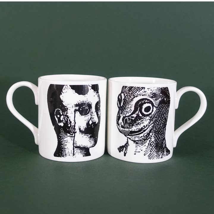 Preußischer Kopf Tassen - Kit & Yen - 2er Set für den Großhandel von Peter Ibruegger Studio