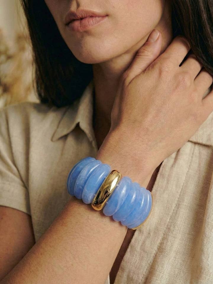 Brede elastische armband van hars voor wholesale door D Bijoux