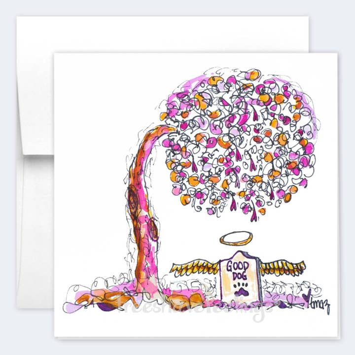 The Good Dog Memorial Tree | Single Card for wholesale by Trees Have Feelings