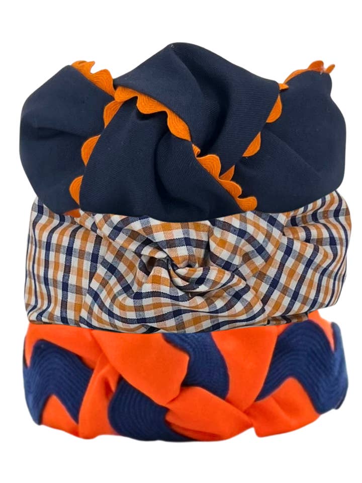 Orange and Navy Team Spirit Bundle - Choice of Gingham for wholesale by Pretty Happies