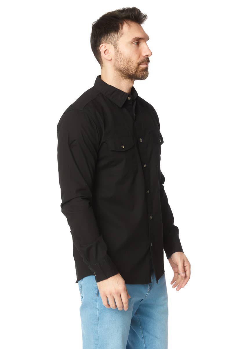 Hawk's Bay - Wholesale Button Down Shirt - Men's - MEN'S LONG SLEEVE TWILL COTTON CANVAS SHIRT7