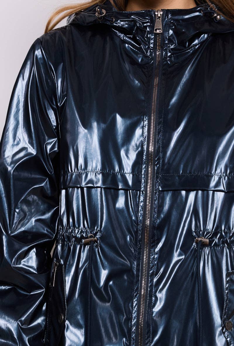 SOFTY - Wholesale Raincoat - Women's - Iridescent effect drawstring waterproof jacket S560312