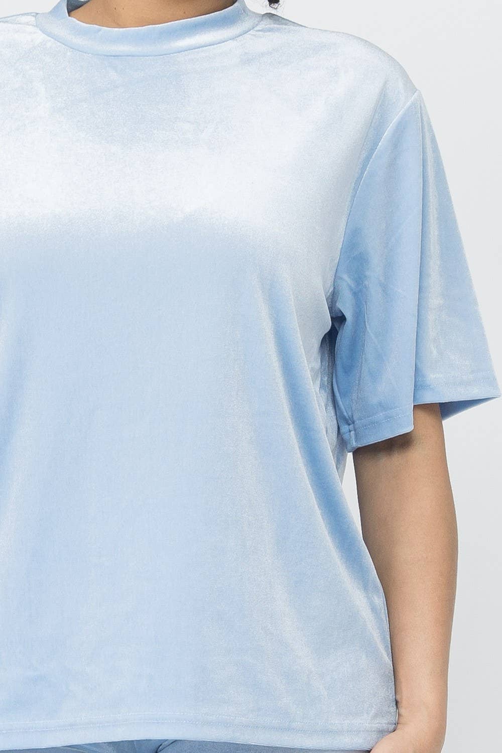 Boswell - Wholesale Top & Short Set (NOT Loungewear) - Women's - Velvet Short Set With Short Sleeve Top10