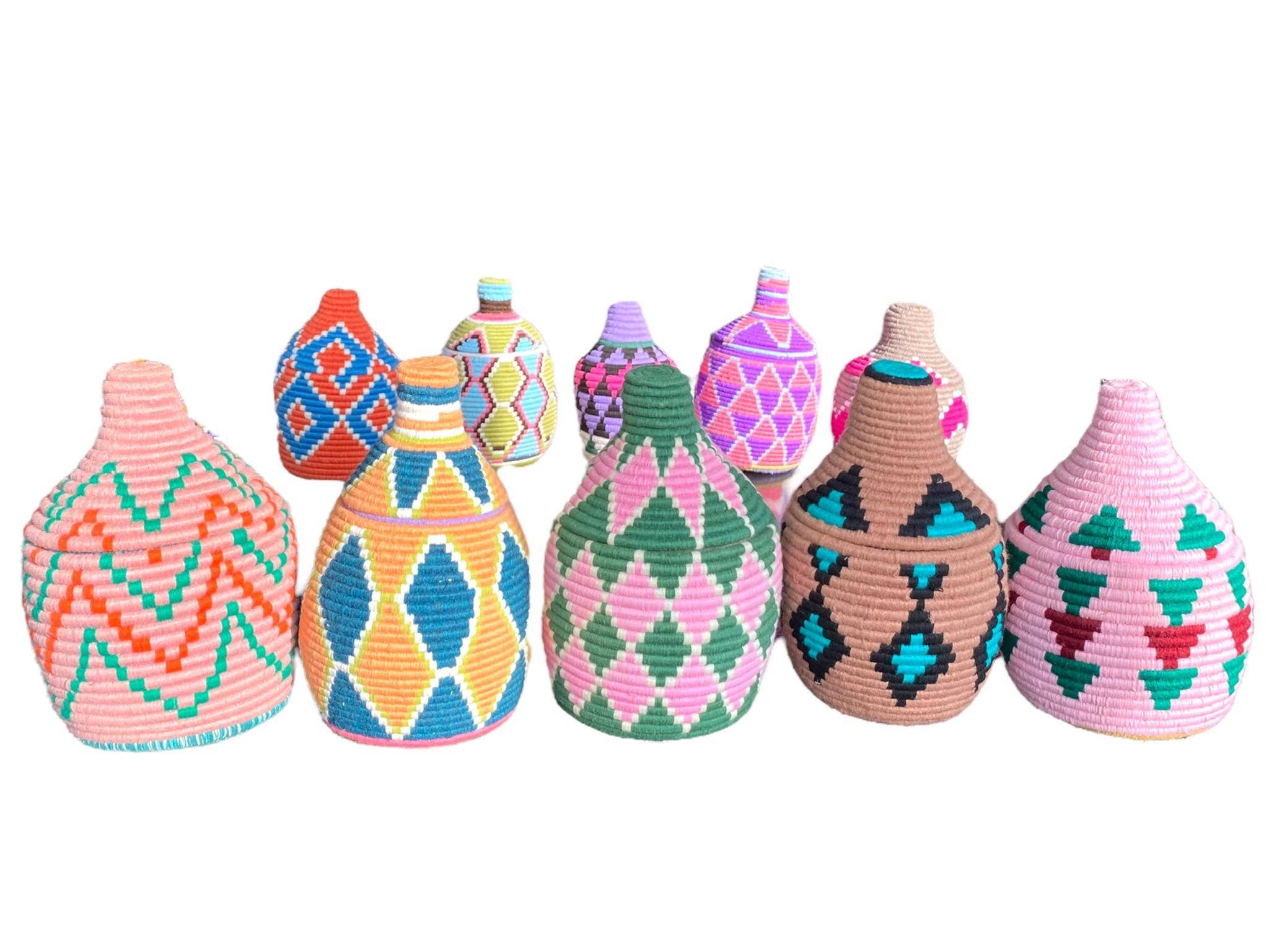 SOUK in the CITY - Wholesale Basket - Set of 5 Berber Baskets (fixed color mixes)5