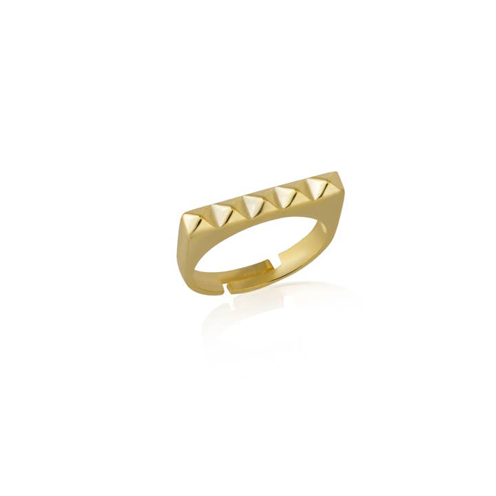 Pyramide justerbar Sterling Silver Ring for engroshandel hos Spero London