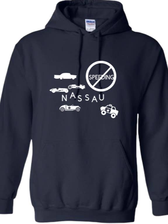 No Speeding in Nassau Hoodie (Size S-3XL, 1-99ct.) for wholesale by 413 Shirts