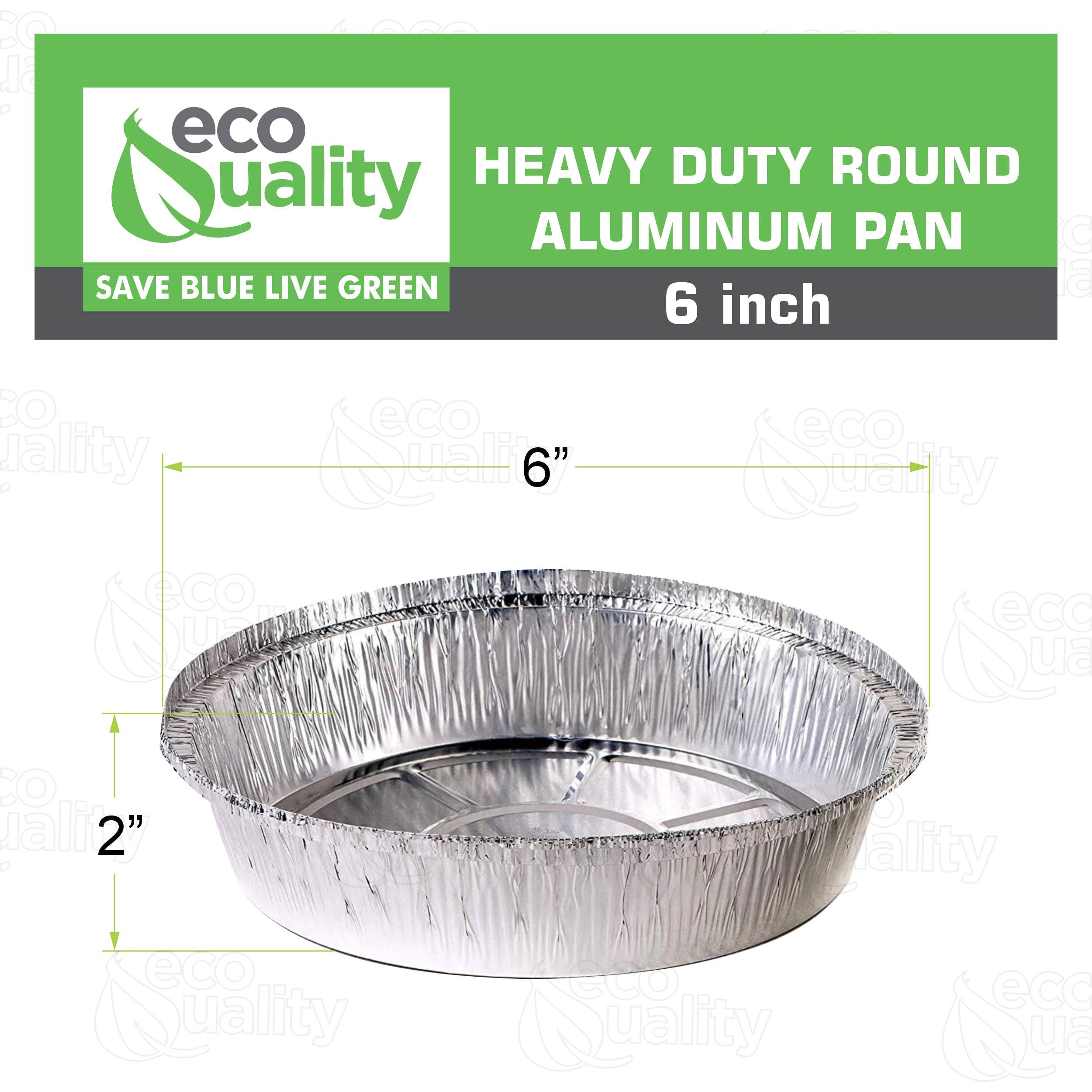 EcoQuality - Wholesale Baking Dish - 6" Disposable Round Aluminum Foil Take-Out Pans2