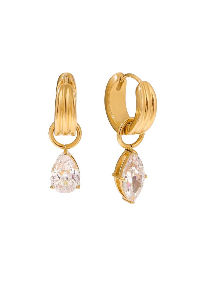 Eloise Huggie Hoops for wholesale by Hjane Jewels