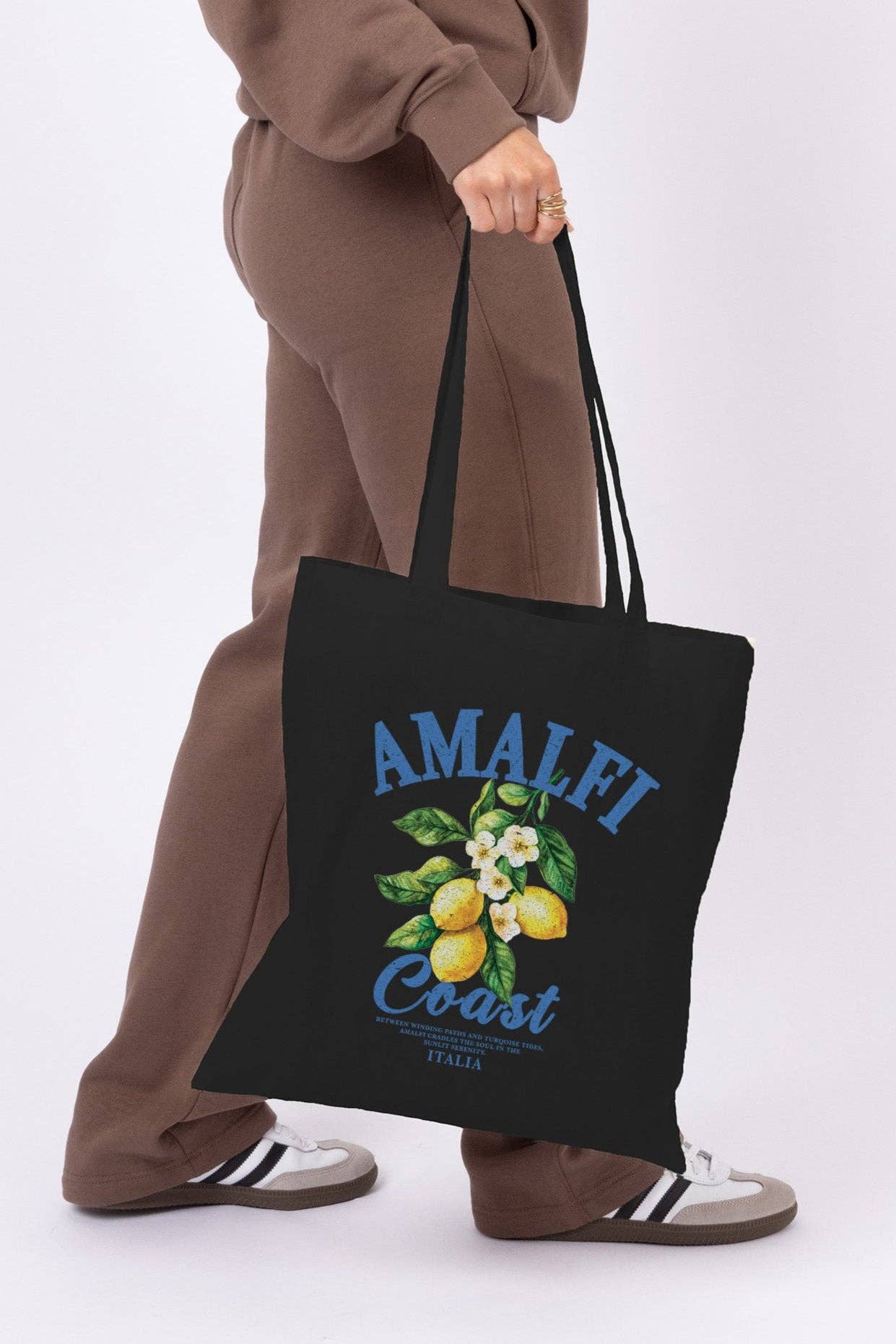 Missi Clothing - Wholesale Bag Strap - Unisex - Amalfi Lemon Printed Cotton Tote Bag3