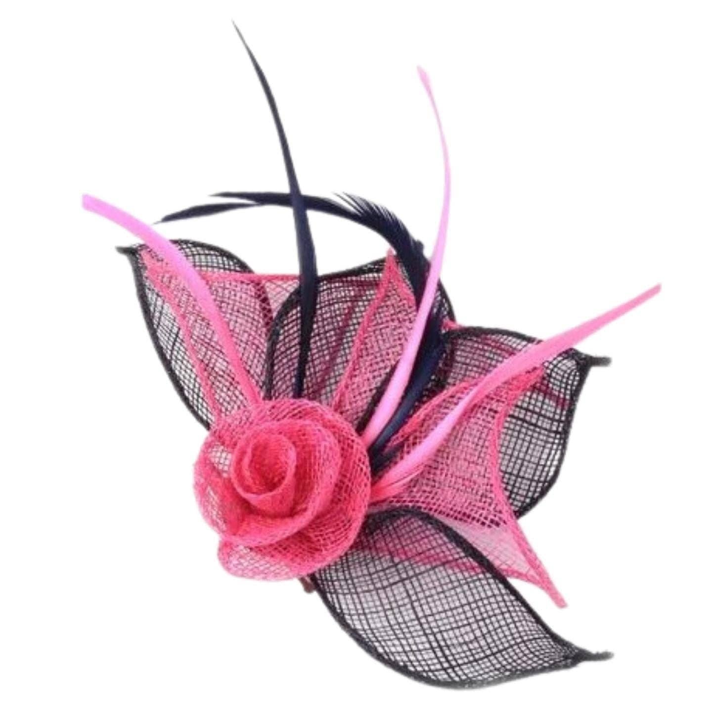 Topkids Accessories - Wholesale Fascinator Hat - Women's - Rose Flower Hair Clip Fascinator Hair Clip Fascinators Hair Clips Sinamay Brooch Pin & Beak Clip Hair Clip Suitable For Girls, Women, Ladies17