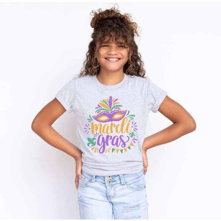 Mardi Gras Youth Tee for wholesale by Painted Skies