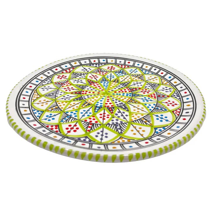 Etnico del Mondo - Wholesale Dinner Plate - Tunisian Handcrafted Ceramic Pizza Plate Ø 35 cm #13