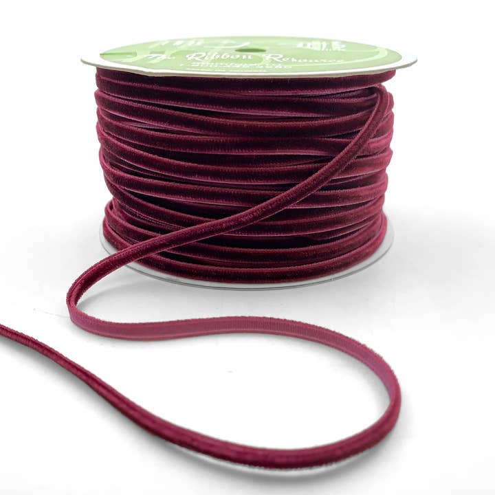 May Arts Ribbon – Großhandel Band – Geschenke verpacken – Kordelschnur aus Sangria-Samt, 1/8 Zoll