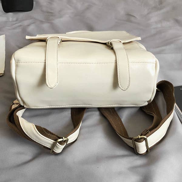 KK Bloom – Großhandel Rucksack – Damen – Einfacher einfarbiger Vintage-Rucksack9