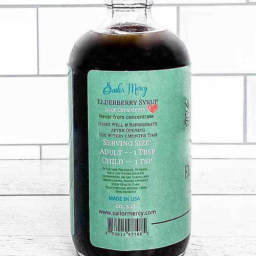 Sailor Mercy - Vente Supplément oral/vitamine - Sirop de sureau Sailor Mercy 8 oz5