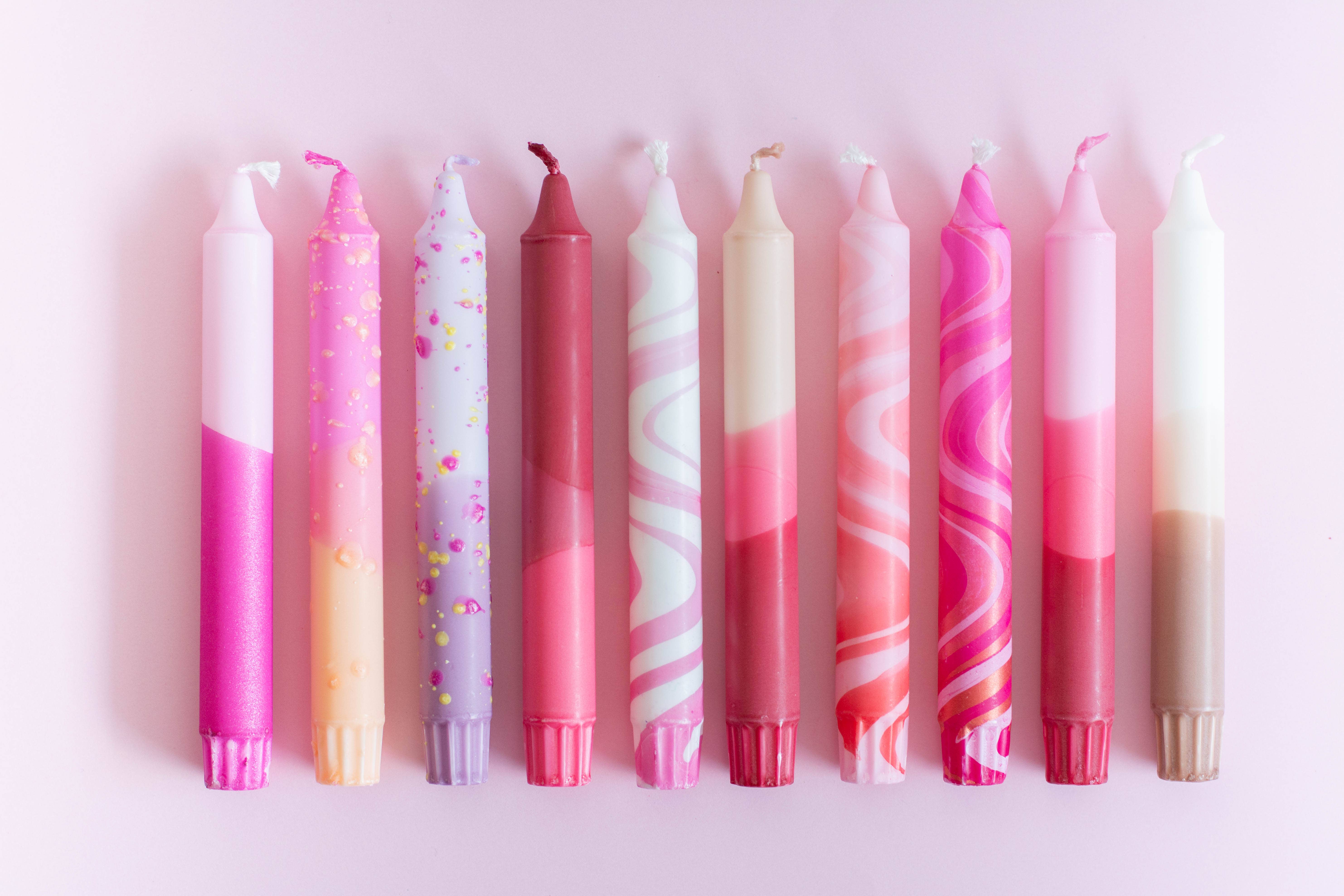 Nordtrice - Wholesale Tapered Candle/Candlestick - Taper candles box - Pink Valentines Mix6