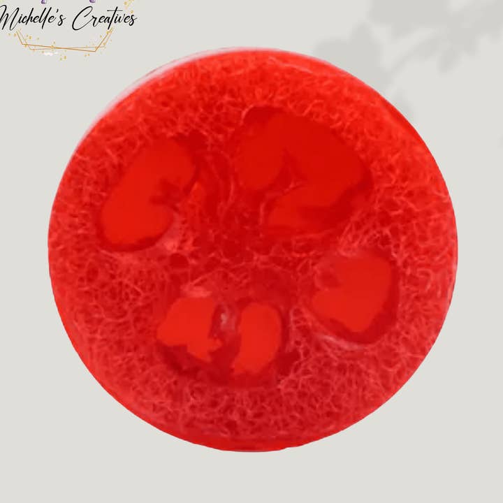 Watermelon Premium Loofah Soap for wholesale by Michelle's Creatives