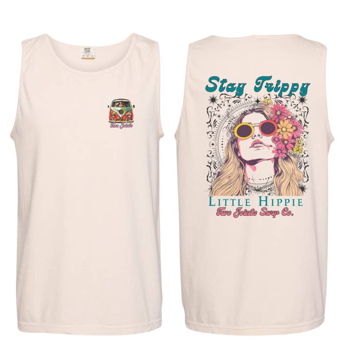 Ivory Stay Trippy, Little Hippie Tank for wholesale on Faire