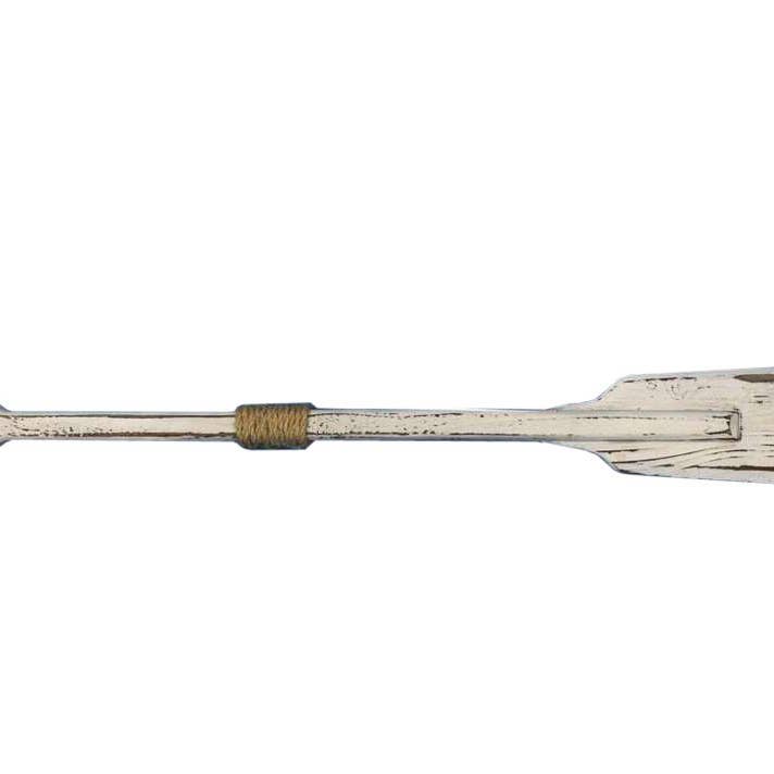 Rustikales Ruderboot aus Holz, weiß getüncht, dekorativ, quadratisch, Ruderboot, 61 cm für den Großhandel von Hampton Nautical