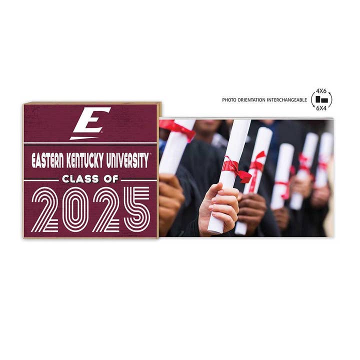 Eastern Kentucky Class of 2025 Floating Picture Frame for wholesale by KH Sports Fan