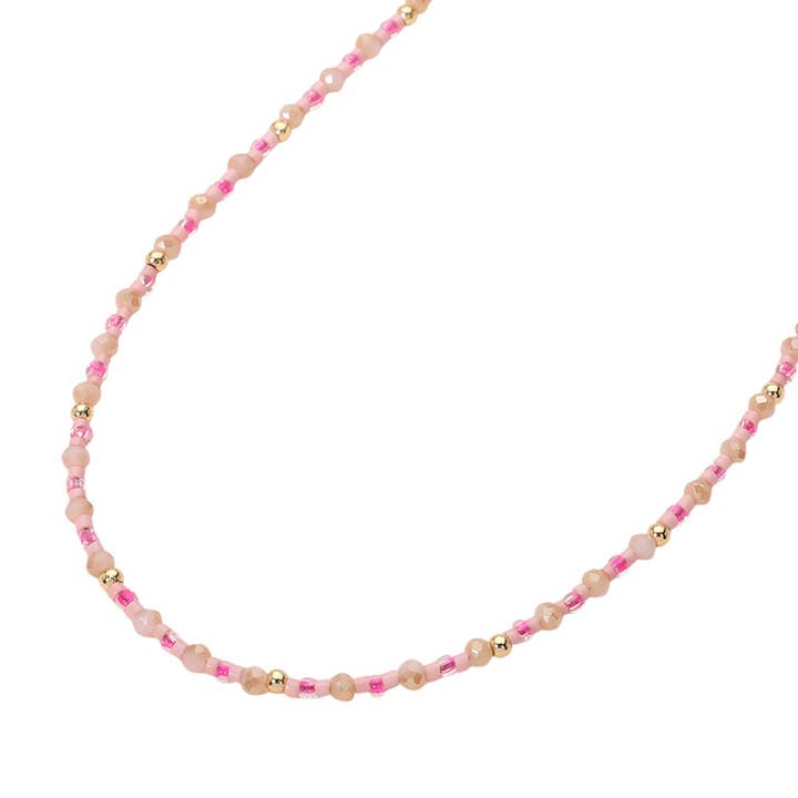 Sensibling Corp. - Vente Collier de perles - Collier ras du cou à perles facettées en forme de boule métallique