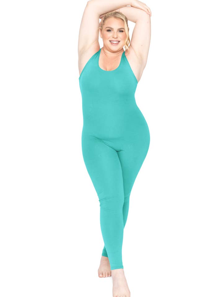 Stretch Is Comfort - Wholesale Unitard – Women′s - Women's Plus Size Teamwear Cotton Tank Unitard9
