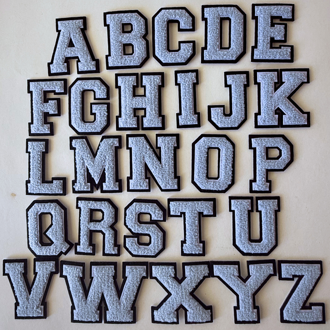 Patch Points - Wholesale Patch - Baby Blue Varsity Letter Sticker & Iron On28