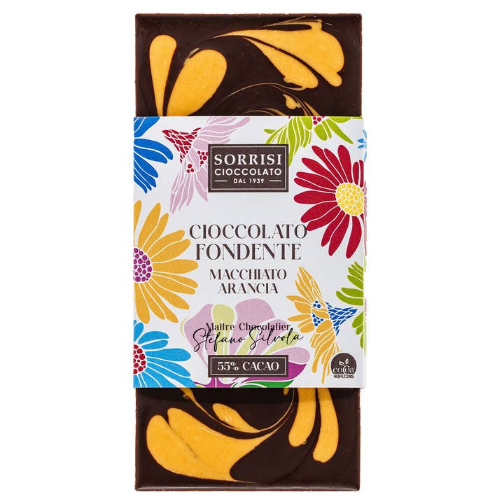 Tablette de Chocolat Noir Macchiato Orange pour la vente par Boella & Sorrisi
