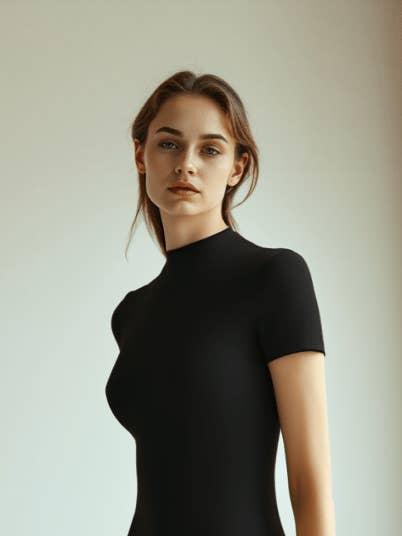 Minimaler Kurzarm-Body mit Schildkrötenmotiv für den Großhandel von TRÈS FOU OR SOMETHING