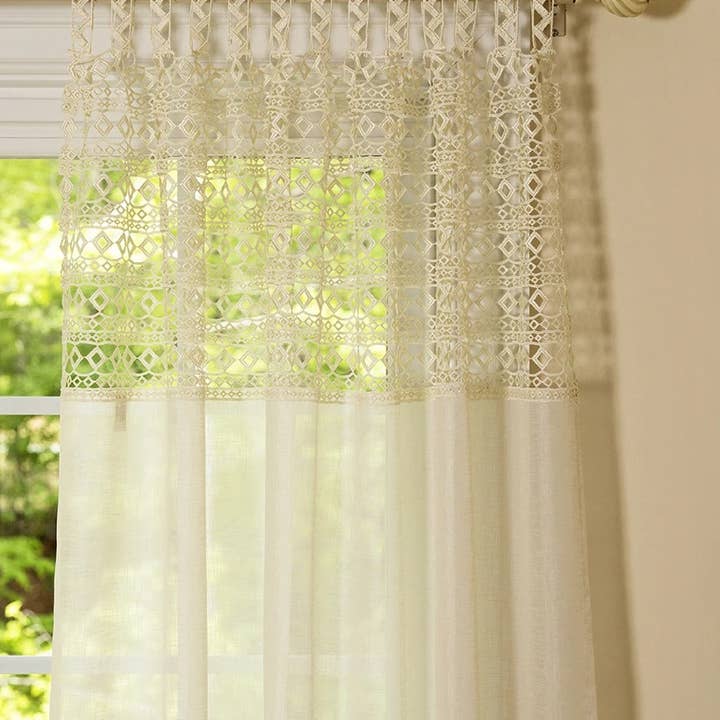 Xia Home Fashions & Manor Luxe - Venta al por mayor Cortinas - Cortina de ganchillo