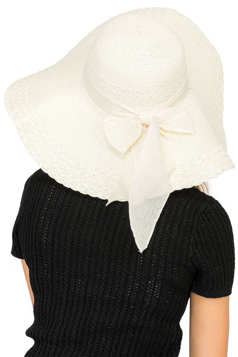 Cap Zone – Engroshandel Stråhat – til kvinder – Kammusling Hem Jute Chiffon bue papir halm Floppy solhat11