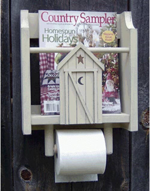The Birdhouse Barn - Wholesale Magazine Rack - Outhouse Magazine Rack 0