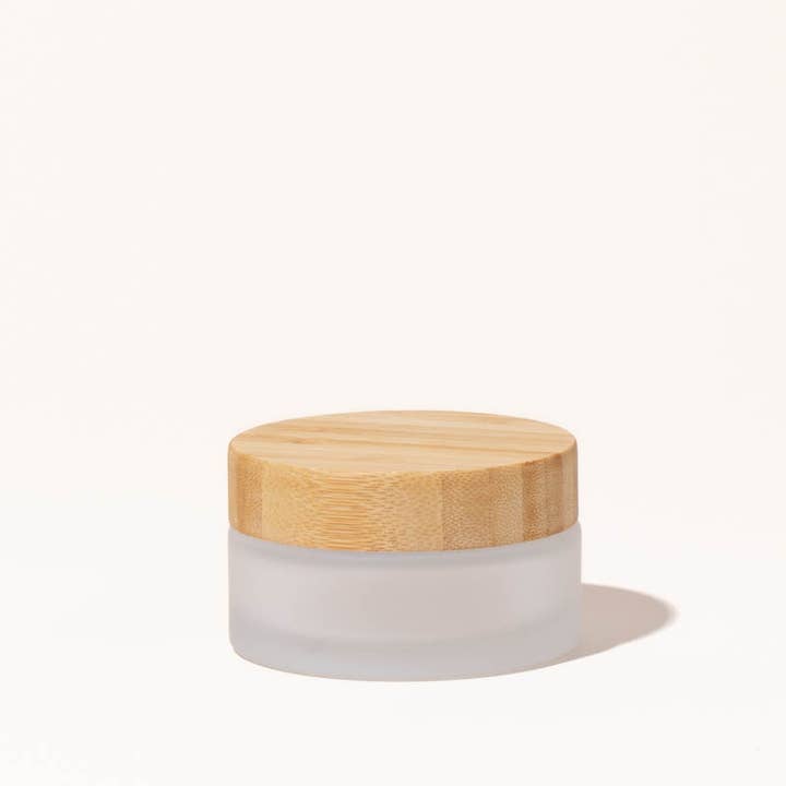 makesy - Wholesale Jar - 3.4 oz / 100 ml frosted glass & bamboo jar