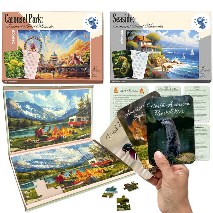 Dementia 60pc Puzzles for Elderly with cards | 3xSET for wholesale by QUOKKA
