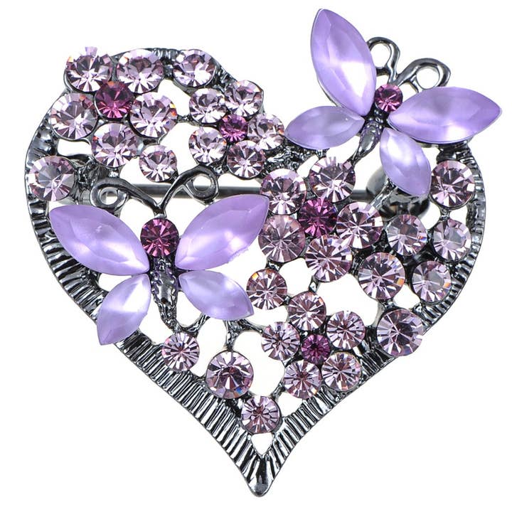 AK Brand - Wholesale Brooch - Floral Insect Butterfly Love Flower Heart Brooch Pin0