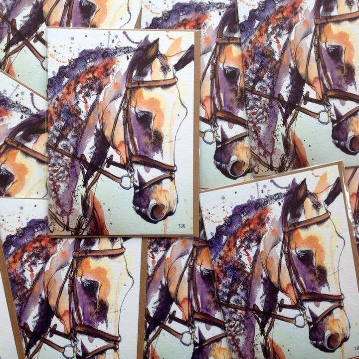 Horse lykønskningskort for engroshandel hos Tori Ratcliffe Art