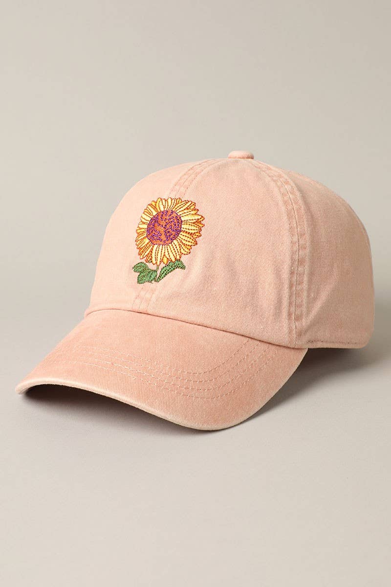 Fashion City - Venta al por mayor Gorra de béisbol - Mujer - Gorra de béisbol bordada girasol18