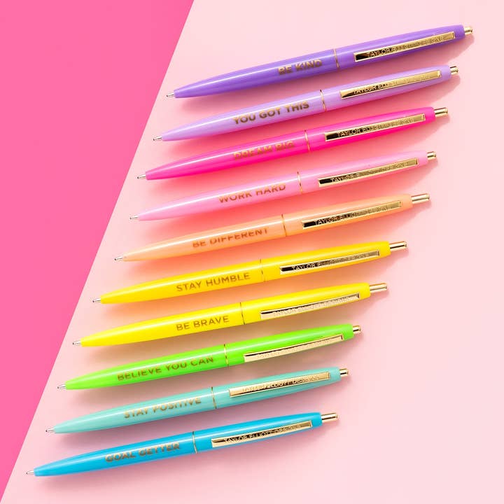 Taylor Elliott Designs - Wholesale Pen - Pen Set - Motivational - Asst Colors - 10 Piece Set2