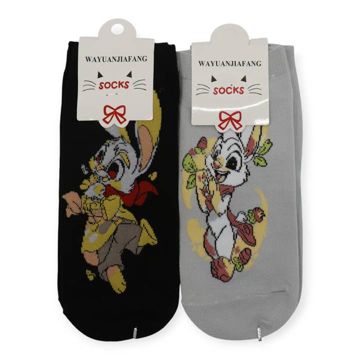 ASSORTED Women's Cute Rabbit Cartoon Socks SK4222-2 (12PC) for wholesale on Faire4