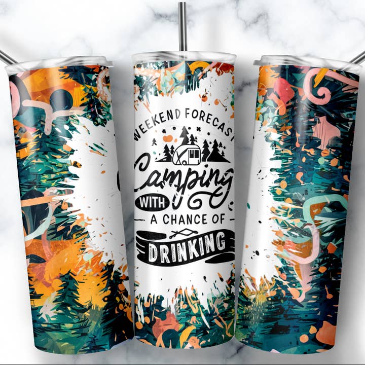 Camping Life Tumbler, Campfires Cup, Cocktail Cup, for wholesale by So Peachy Designs