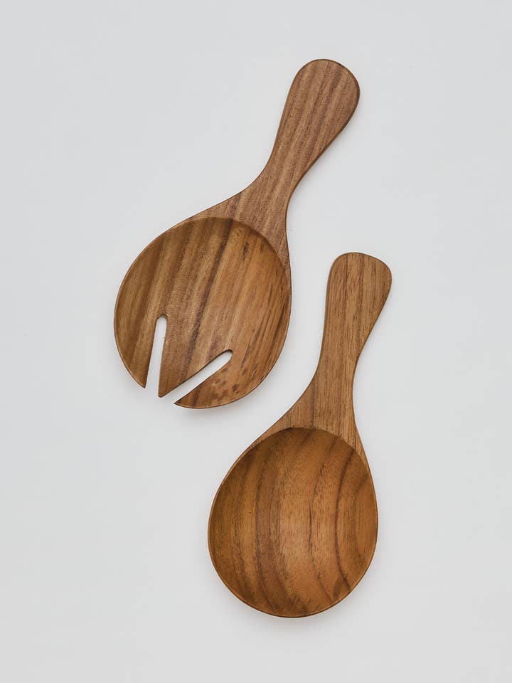 Teak salad set - small for wholesale by Tell Me More
