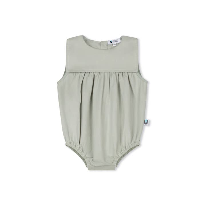 Romper med låg midja - Salviagrön för wholesale av Pockets & Pleats