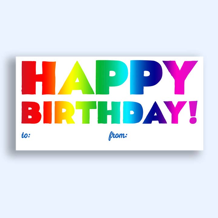 Birthday Sticker Sheets: Ombre Rainbow for wholesale by The Cornerstone Studio