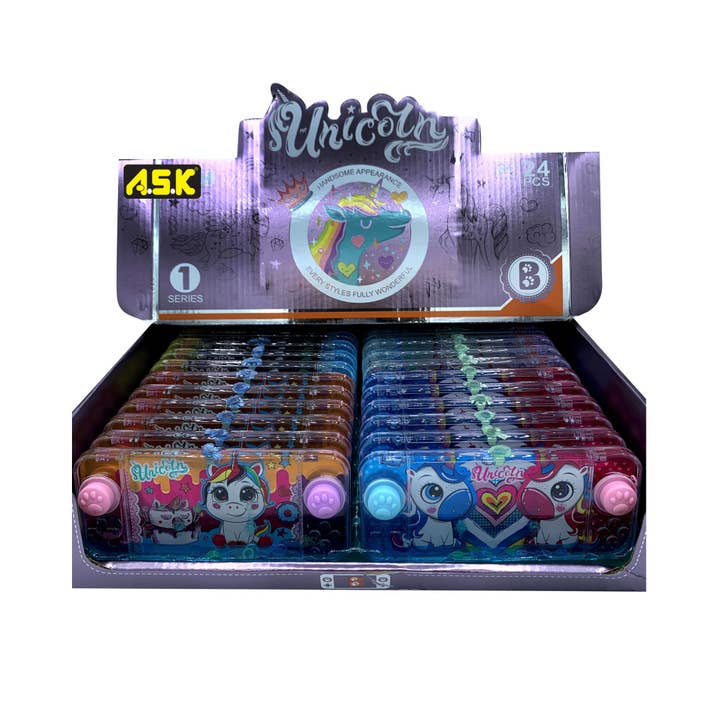 K & S WHOLESALE INC - Wholesale Classic Toy - Kids - A.S.K WaterPad Game Unicorn Series 24 CT Counter Display