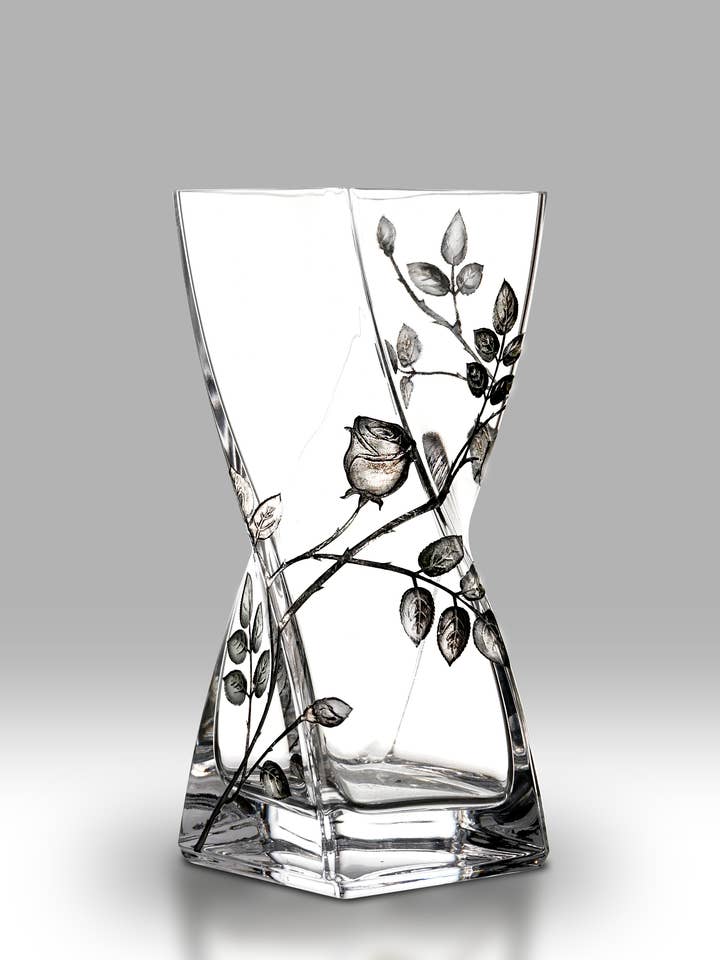 Evig Ros - Silver - 20 cm Twist för wholesale av Nobile Glassware Ltd.
