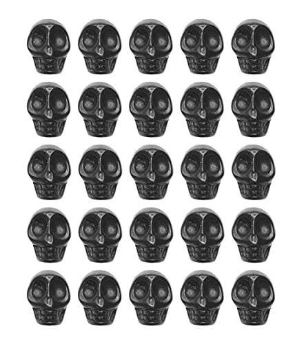 Mandala Crafts - Vendita all'ingrosso Perline - Mandala Crafts - Perline a forma di teschio intagliate in howlite per la creazione di gioielli, teschi piccoli per artigianato, perline a forma di teschio sfuse, per bracciali, distanziatori9