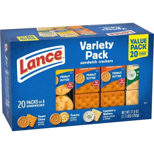 I Got Your Candy - Wholesale Crackers - Lance Sandwich Crackers Variety Pack 3 Flavors - 20ct7