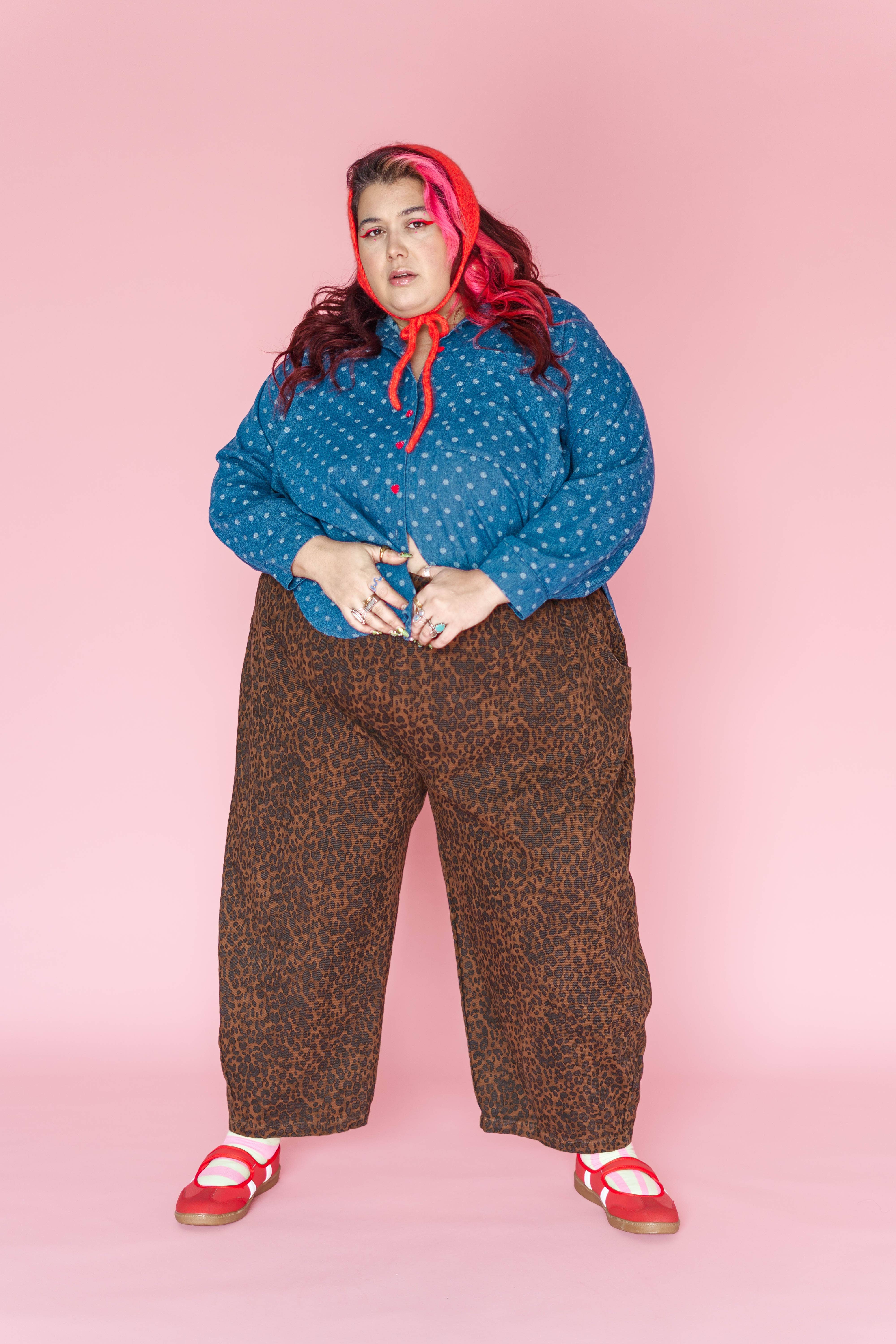 Nettle Studios - Wholesale Pants - Women's - Size Inclusive Gender Neutral Leopard Twill Balloon Pant6