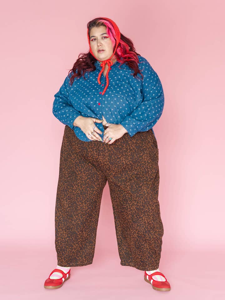 Nettle Studios - Wholesale Pants - Women's - Size Inclusive Gender Neutral Leopard Twill Balloon Pant6