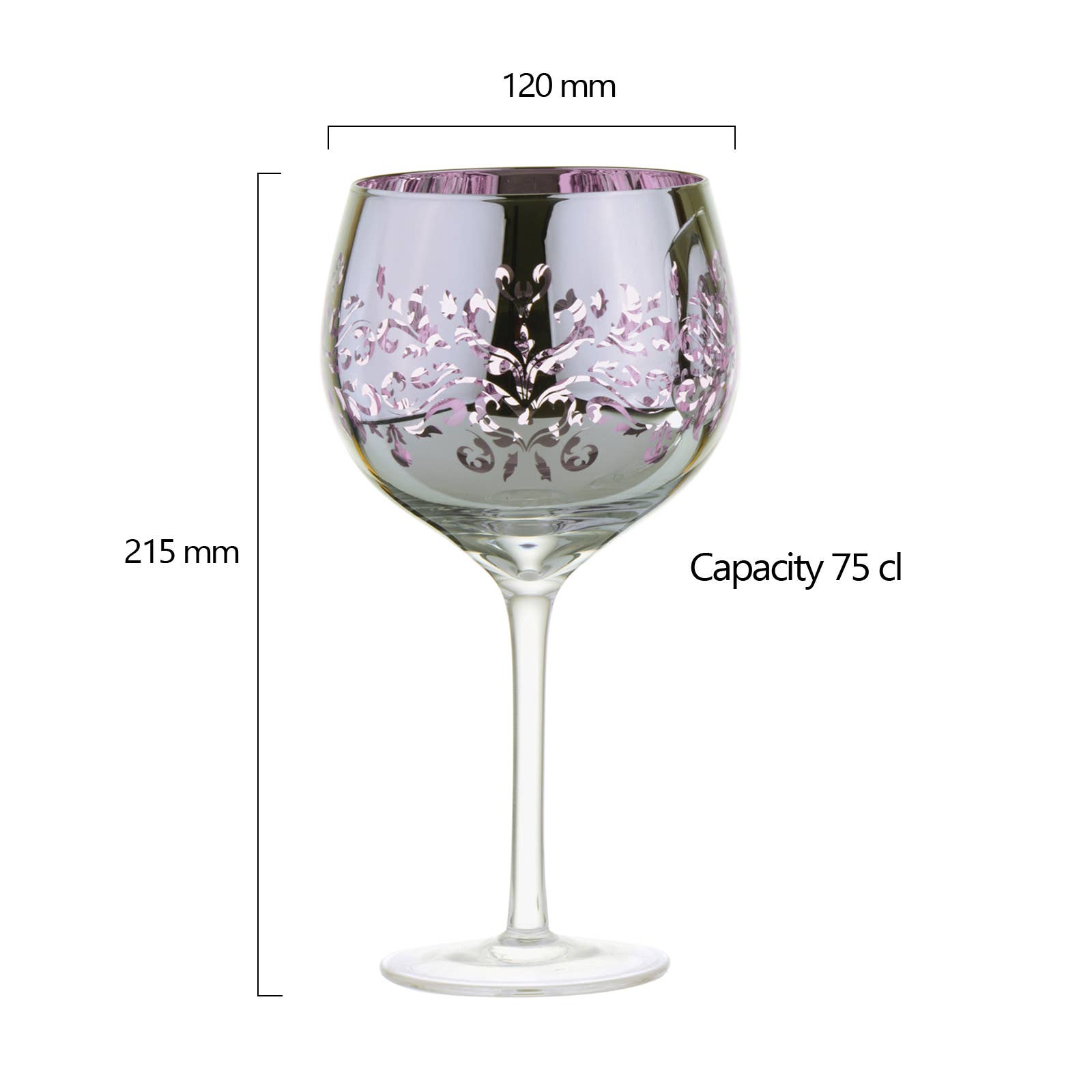 The DRH Collection BV – Großhandel Cocktail-/Schnapsglas – Set mit 2 filigranen Gin-Gläsern Flieder3